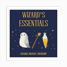 Wizard's Essentials - Harry Potter Inspired - owl, the Owl House, owl house Art Print