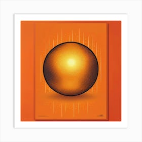 Orange Ball Art Print