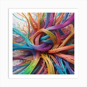 Colorful Wires 43 Art Print