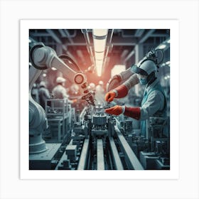 Robots In The Factory 1 Art Print