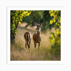 Deer In The Forest 245 Art Print