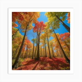 Autumn Forest Paintings Art Print 3 Art Print