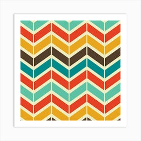 Modern Retro Pattern 09 Art Print