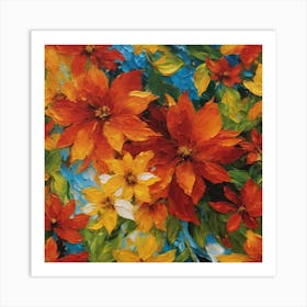 Poinsettias Art Print