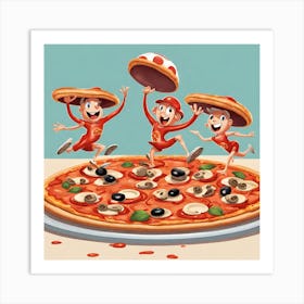 Pizza Party Art Print