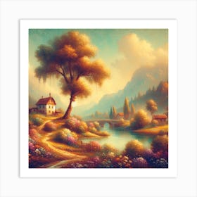 Landscape Painting 4 Art Print