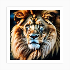 Lion Portrait 16 Art Print