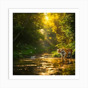 Tiger In The Forest 1 Art Print