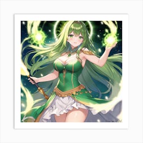 Green Mage Vicki Art Print