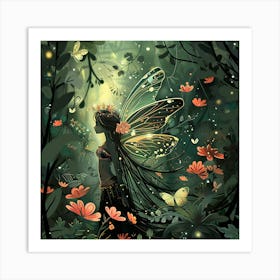 Fairy In The Forest Art Print