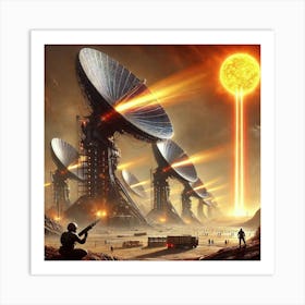 A Dramatic Scene Of The Solar Beams Art Print