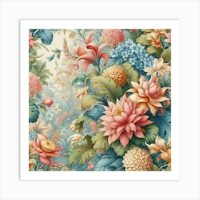 Floral Wallpaper 2 Art Print