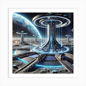 A Futuristic Science Fiction Depiction Of The Cele Art Print