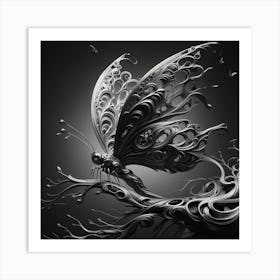 Fractal Butterfly 3 Art Print