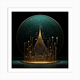 Abstract shapes and lights Art Print