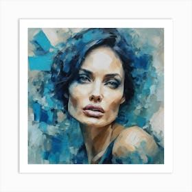 Angelina Jolie abstract Art Print