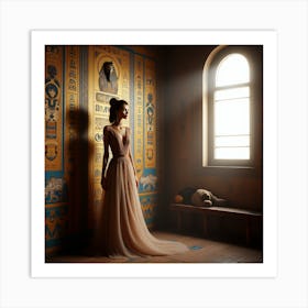 Portrait Of A Woman In A Dress 1 Art Print