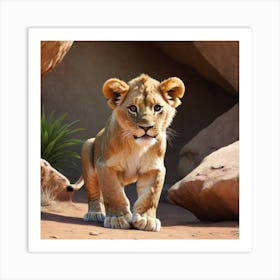 little lion 1 Art Print