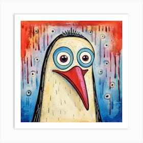 Abstract Emperor Penguin 2 Art Print