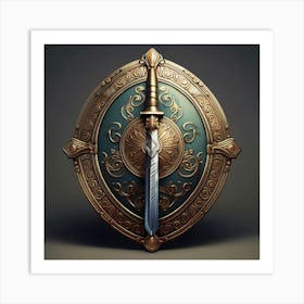 Shield With A Sword Art Print