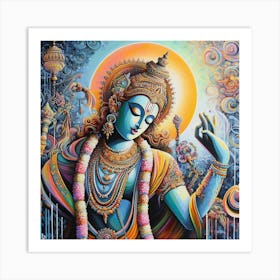 Lord Krishna 14 Art Print
