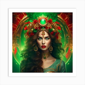 Emerald beauty Art Print