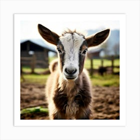 Field Domestic Agriculture Cute Nature Beautiful Rural Herd Farming Animal Farm Farm Anim (6) Art Print