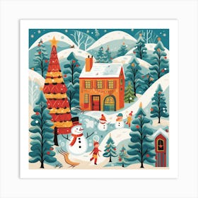 Christmas Village 29 Art Print