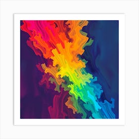 Rainbow Splatter Art Print