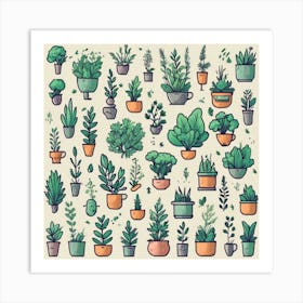 Potted Plants 2 Art Print