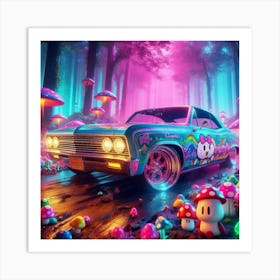 Mushroom Car Art Print