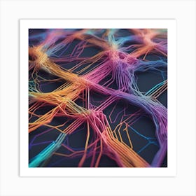 Abstract Colorful Wires 6 Art Print