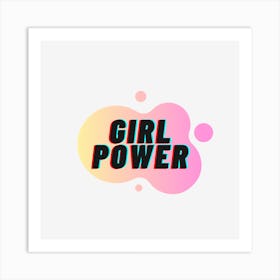 Girl Power Energy Superhero Gym Art Print