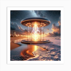 Futuristic Spaceship 50 Art Print