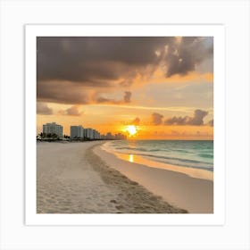 Sunset On The Beach Art Print