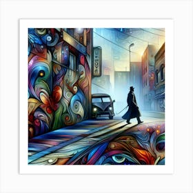 Psychedelic City 5 Art Print