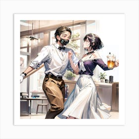 Cafe Swing2 Art Print