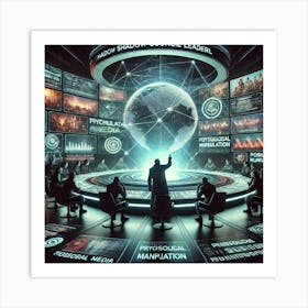 A Sci Fi Depiction Of The Shadow Council Leaders Psychological Manipulation Art Print