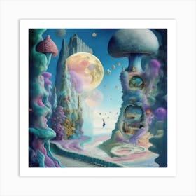 Inside Lost Land Of Otherworldly Dreams Fan 5 Art Print