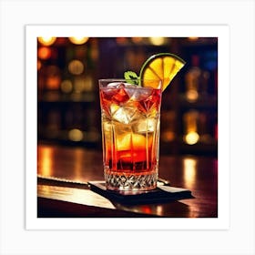 Cocktail In A Bar 1 Art Print