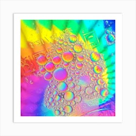 Colours and bubbles Art Print