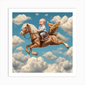 Angel On A Horse Art Print