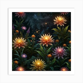 Fairy Garden At Night 6 Art Print