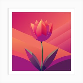 Abstract Tulip Art Print