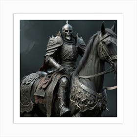 Knight On A Horse Art Print