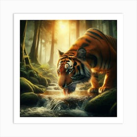 Tiger In The Forest 4 Art Print