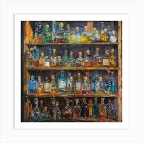 In Style of Van Gogh Apothecary Shop Art Print