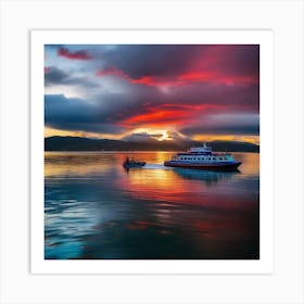 Sunset At The Bay 1 Art Print