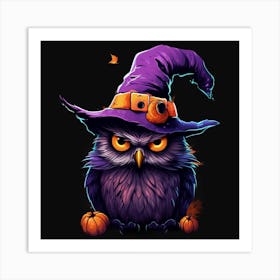 Halloween Owl 19 Art Print