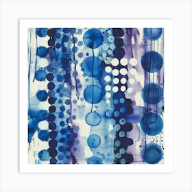 Blue Dots 1 Art Print